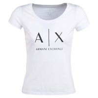material Women short-sleeved t-shirts Armani Exchange HELIAK White