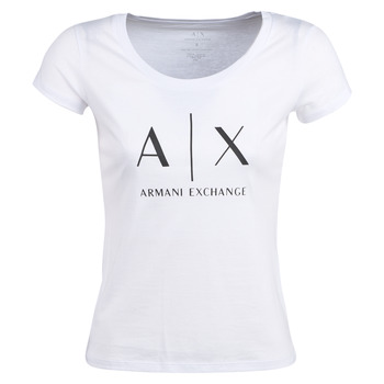 material Women short-sleeved t-shirts Armani Exchange HELIAK White