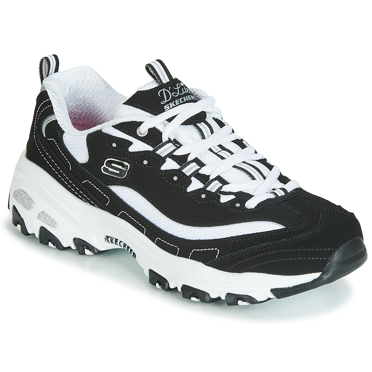 swap Sailor Melancholy Skechers D'LITES Black / White - Fast delivery | Spartoo Europe ! - Shoes  Low top trainers Women 88,00 €
