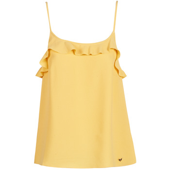 material Women Tops / Sleeveless T-shirts Les Petites Bombes AZITAFE Yellow