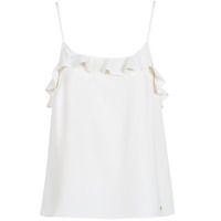 material Women Tops / Sleeveless T-shirts Les Petites Bombes AZITAFE White