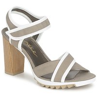 Shoes Women Sandals Espace GENIEVRE Grey / White