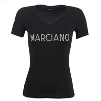 Clothing Women short-sleeved t-shirts Marciano LOGO PATCH CRYSTAL Black