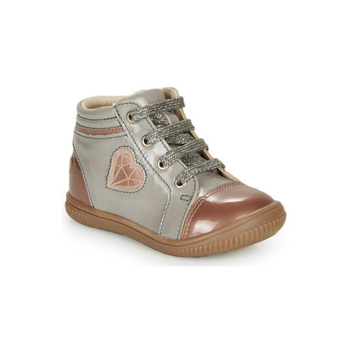 Shoes Girl High top trainers GBB OTANA Grey / Pink