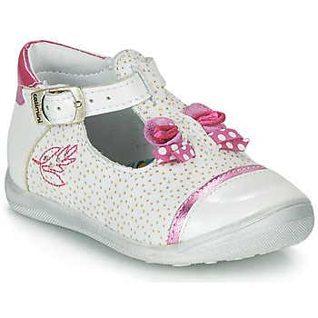 Shoes Girl Sandals Catimini CALATHEA White / Pink