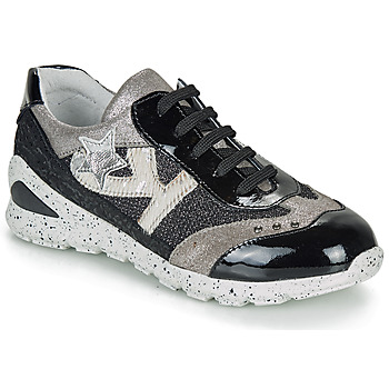 Shoes Girl Low top trainers Ikks FIONA Black / Silver