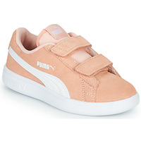 Shoes Girl Low top trainers Puma SMASH PSV PEACH Coral