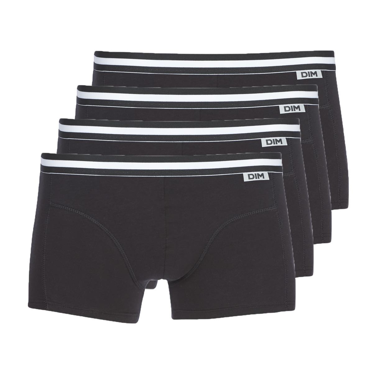 DIM ECODIM COTON X 4 Black - Fast delivery  Spartoo Europe ! - Underwear  Boxer shorts Men 34,00 €
