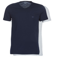 material Men short-sleeved t-shirts Emporio Armani CC722-PACK DE 2 Marine / Grey