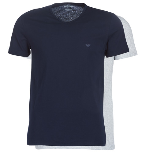 Emporio Armani CC722-PACK DE 2 Marine / Grey - Fast delivery | Spartoo  Europe ! - Clothing short-sleeved t-shirts Men 54,00 €