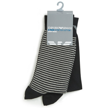 Accessorie Men High socks Emporio Armani CC114-PACK DE 2 Black