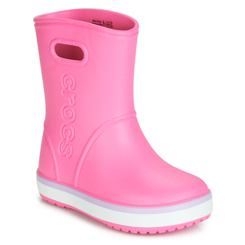 pink croc rain boots