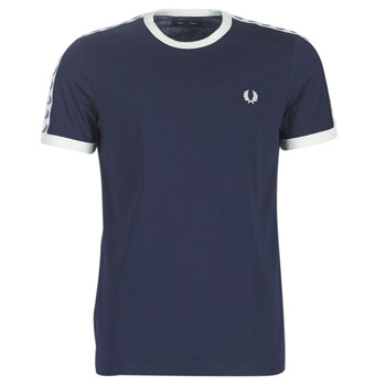 material Men short-sleeved t-shirts Fred Perry TAPED RINGER T-SHIRT Marine