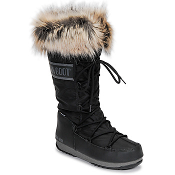 Shoes Women Snow boots Moon Boot MOON BOOT MONACO WP 2 Black