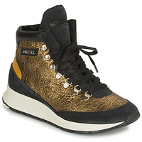 Shoes Women High top trainers Philippe Model MONTECARLO Gold / Black