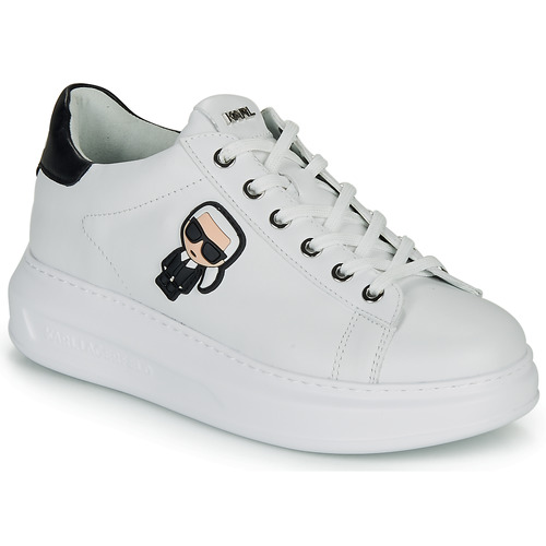 New Karl Lagerfeld Kapri K/Ikonic Stud - White / Black Womens Sneakers