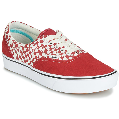 red and white vans low top