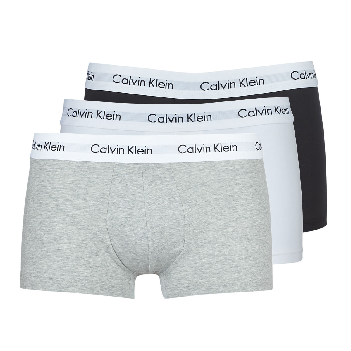 Calvin Klein Jeans COTTON STRECH LOW RISE TRUNK X 3 Black / White / Grey /  Mottled - Fast delivery | Spartoo Europe ! - Underwear Boxer shorts Men  47,00 €