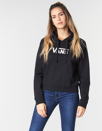 material Women sweaters Vans FLYING V FT BOXY HOODIE Black
