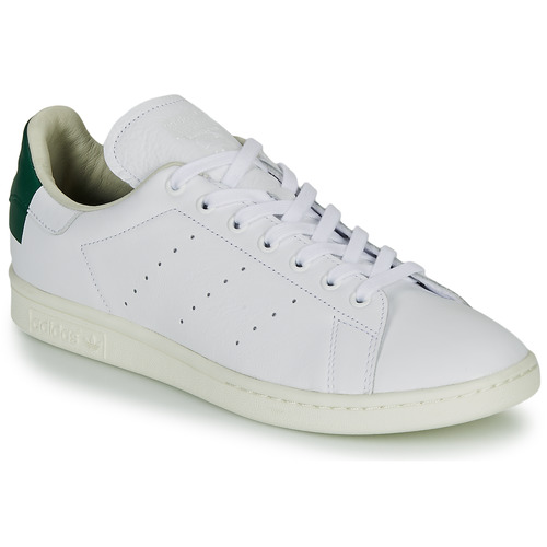 adidas originals white and green stan smith trainers
