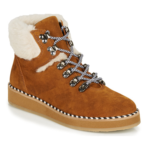 Shoes Women Mid boots Ippon Vintage RIDE LAND Camel