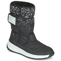 Shoes Girl Wellington boots Kangaroos K-FLUFF RTX Black / Grey