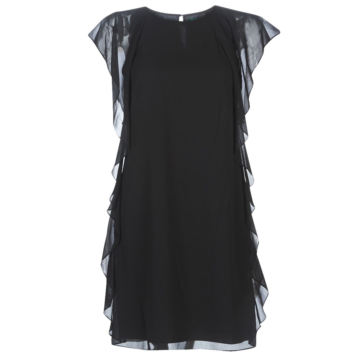 Lauren Ralph Lauren RUFFLED GEORGETTE DRESS Black - Fast delivery | Spartoo  Europe ! - Clothing Short Dresses Women 208,00 €