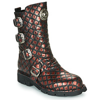 Shoes Women Mid boots New Rock M-373X Black / Red