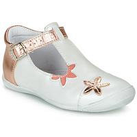 Shoes Girl Ballerinas GBB ANAXI White / Pink / Gold