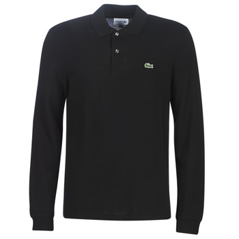 material Men long-sleeved polo shirts Lacoste L1312 Black