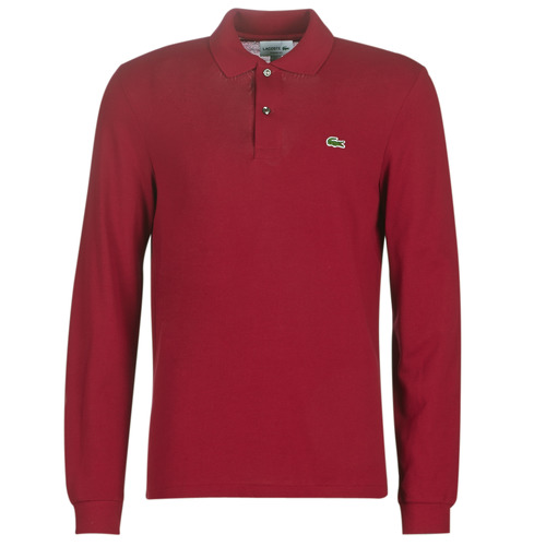 lacoste red long sleeve polo