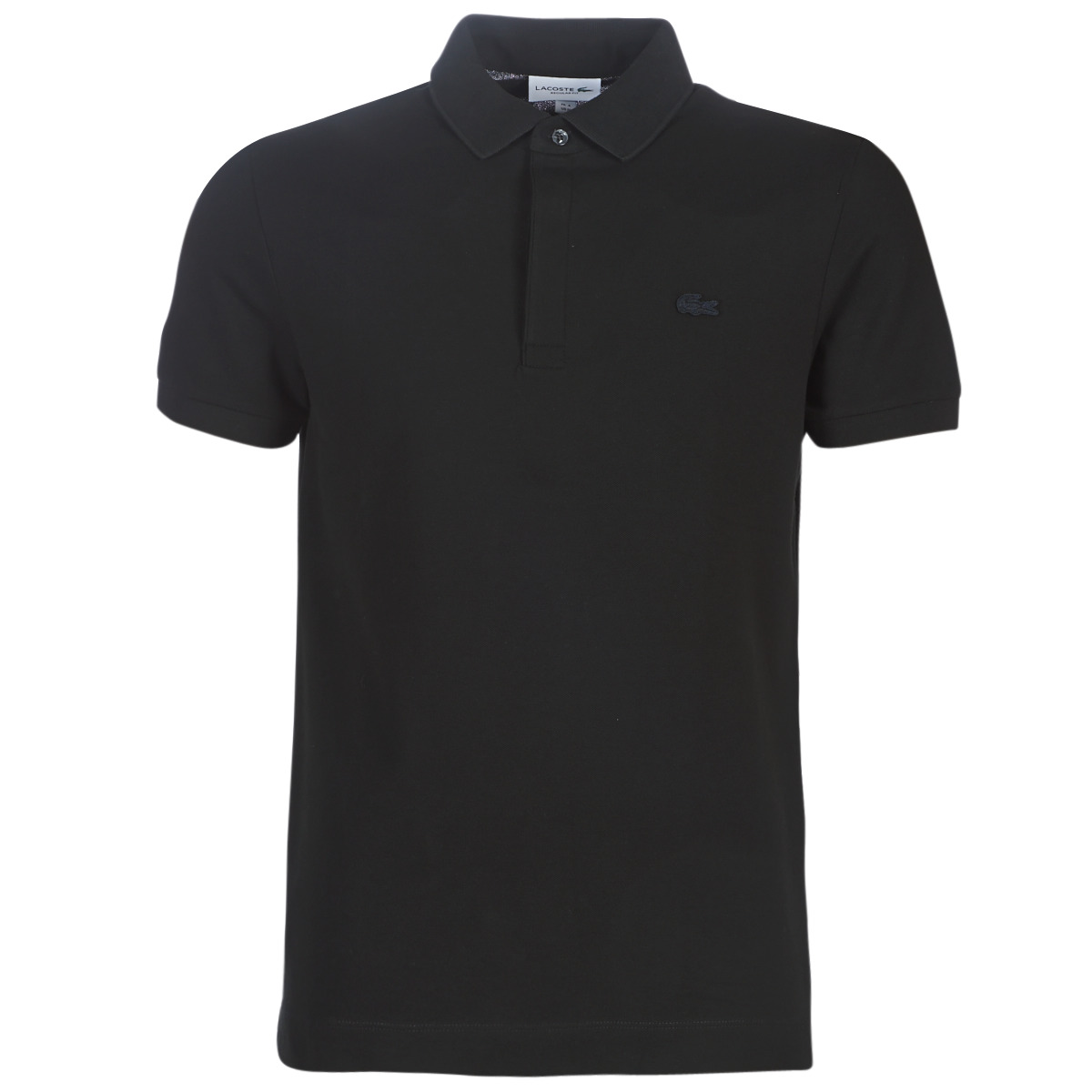 lacoste black and white polo shirt