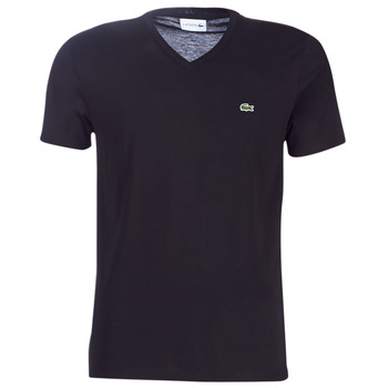 material Men short-sleeved t-shirts Lacoste TH6710 Black