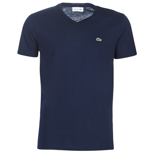 material Men short-sleeved t-shirts Lacoste TH6710 Marine