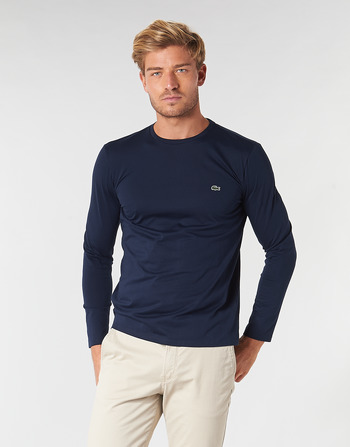 Clothing Men Long sleeved shirts Lacoste TH6712 Marine