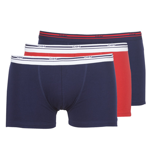 DIM DAILY COLORS BOXER x3 Blue / Red - Fast delivery  Spartoo Europe ! -  Underwear Boxer shorts Men 36,00 €