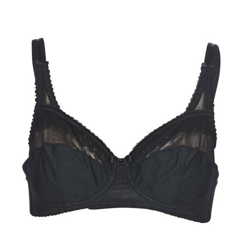 PLAYTEX FLEUR Black - Fast delivery  Spartoo Europe ! - Underwear  Underwire bras Women 32,00 €