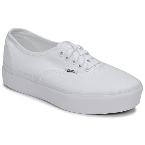 vans authentic platform shoes white