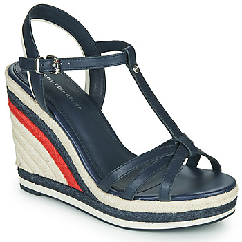 Shoes Women Sandals Tommy Hilfiger TOMMY STRAPPY HIGH WEDGE Blue