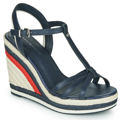 ribben sløjfe kiwi Tommy Hilfiger TOMMY STRAPPY HIGH WEDGE Blue - Fast delivery | Spartoo  Europe ! - Shoes Sandals Women 105,60 €