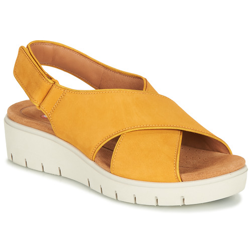 clarks mustard sandals