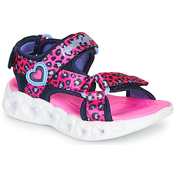 Shoes Girl Sports sandals Skechers HEART LIGHTS Pink / Black