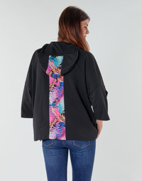 material Women sweaters Emporio Armani EA7 TRAIN GRAPHIC SERIES W HOODIE CN GRAPHIC INSERT Black / Flower / Multicolour