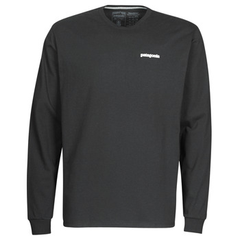 Clothing Men Long sleeved shirts Patagonia M'S L/S P-6 LOGO RESPONSIBILI-TEE Black