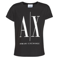 material Women short-sleeved t-shirts Armani Exchange HELIEK Black