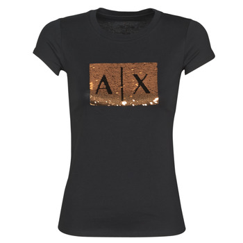 material Women short-sleeved t-shirts Armani Exchange HONEY Black