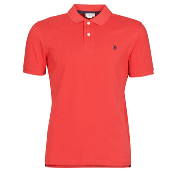 material Men short-sleeved polo shirts U.S Polo Assn. INSTITUTIONAL POLO Red