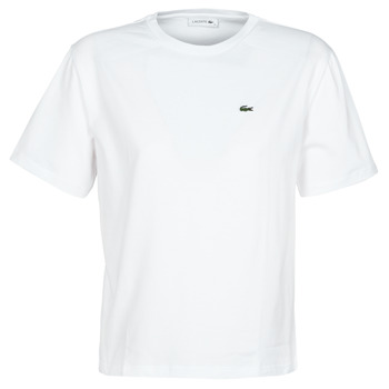 material Women short-sleeved t-shirts Lacoste BENOIT White