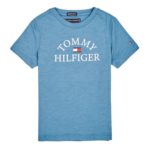 Clothing Boy short-sleeved t-shirts Tommy Hilfiger KB0KB05619 Blue