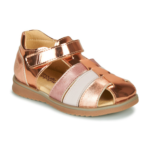 Shoes Girl Sandals Citrouille et Compagnie FRINOUI Bronze / Pink